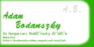 adam bodanszky business card